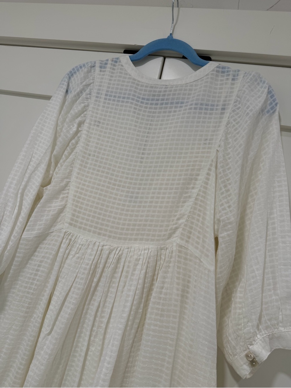 Sundance XL White Embroidered Cotton Boho Midi Dress High Low Lined - Picture 10 of 14